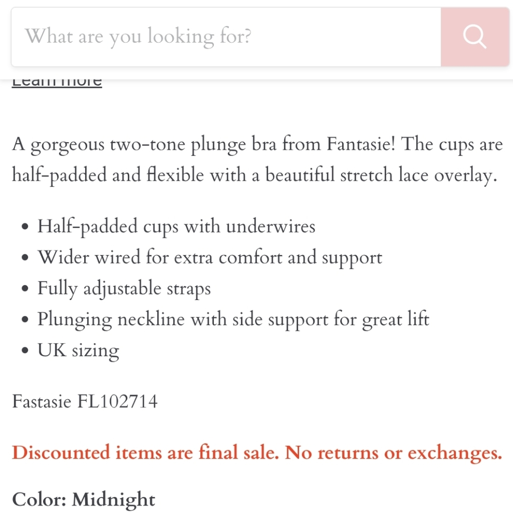 Fantasie Emmaline Plunge Bra - 34G - Picture 5 of 5